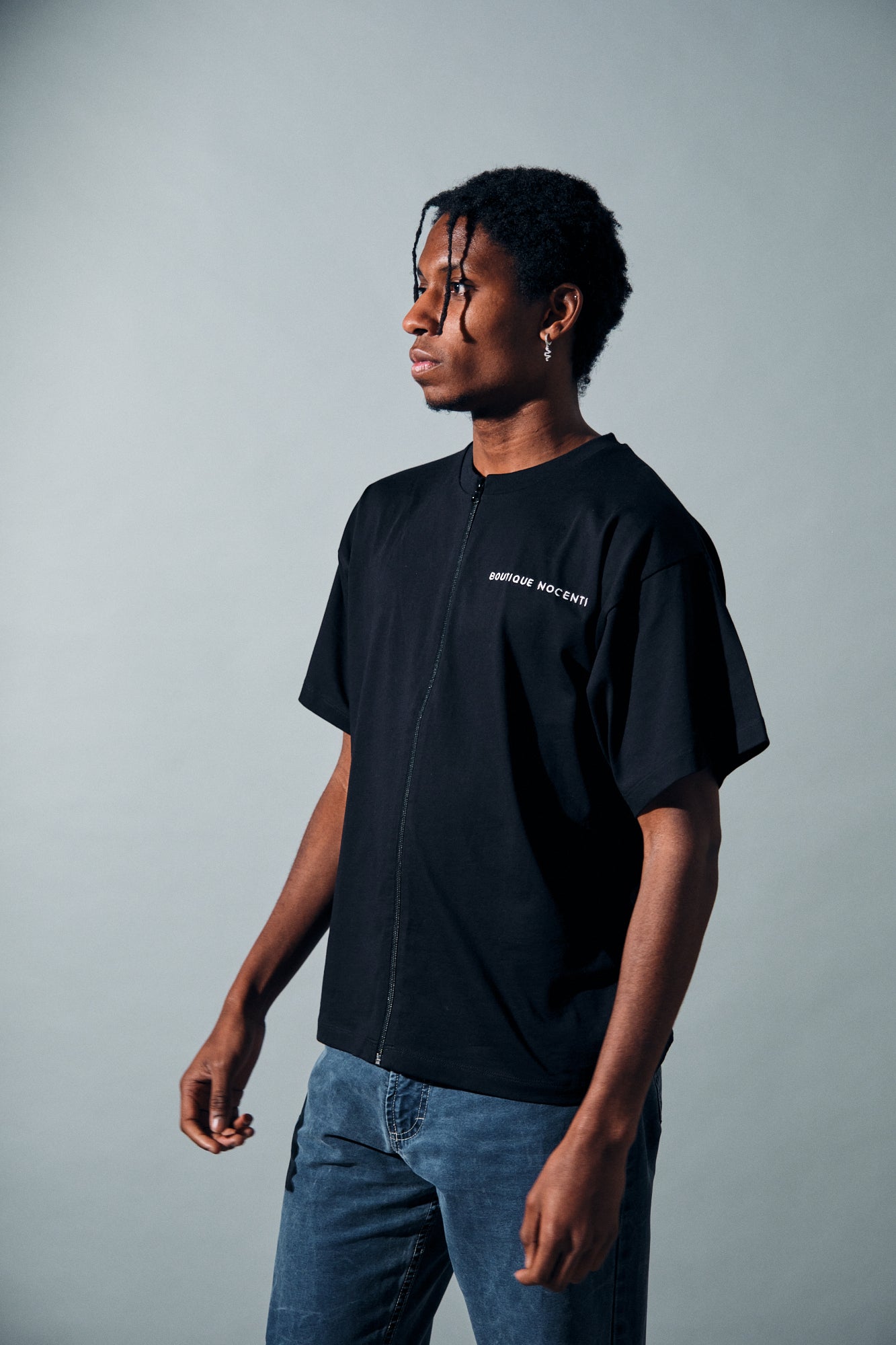 Zip T-shirt Nera
