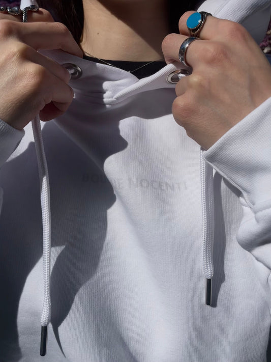 BUTTERFLY EFFECT felpa bianca