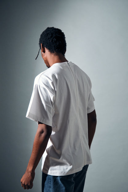 Zip T-shirt Bianco Panna