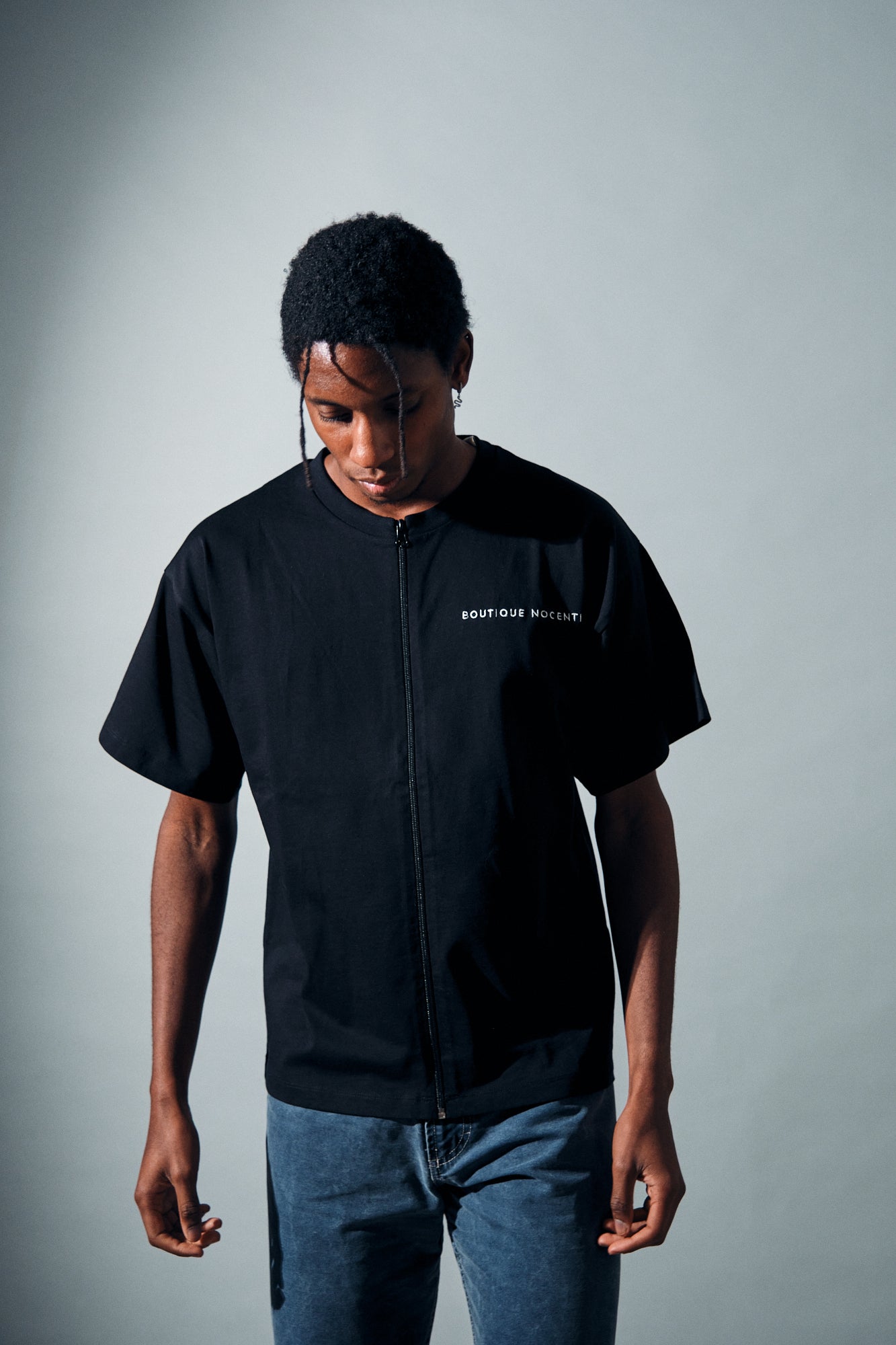 BUTTERFLY EFFECT Zip T-shirt Nera