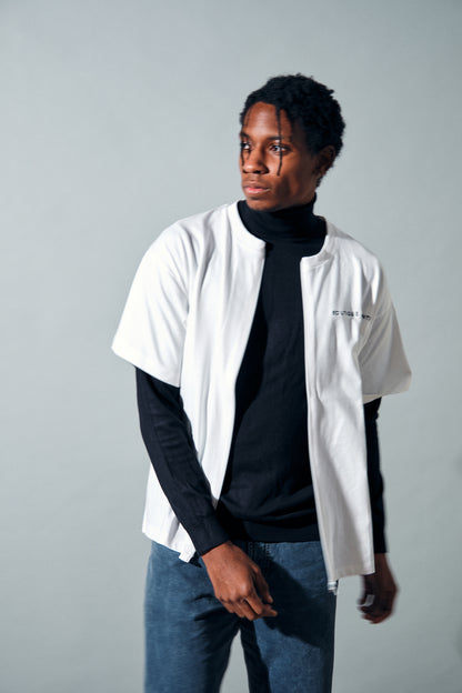 Zip T-shirt Bianco Panna