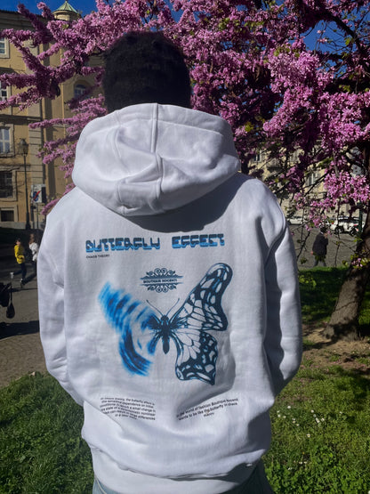 BUTTERFLY EFFECT felpa bianca
